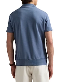 Loopback Fleece Polo-Collar Sweatshirt