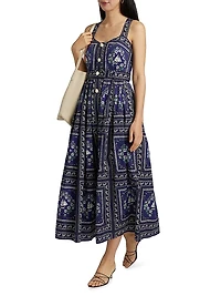 Cleo Printed Cotton Maxi Dress