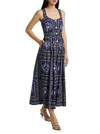Cleo Printed Cotton Maxi Dress