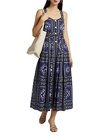 Cleo Printed Cotton Maxi Dress