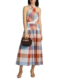 Lennon Plaid Cotton Midi-Dress