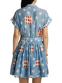 Howard Printed Silk-Cotton Mini-Shirtdress