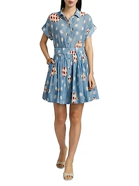 Howard Printed Silk-Cotton Mini-Shirtdress