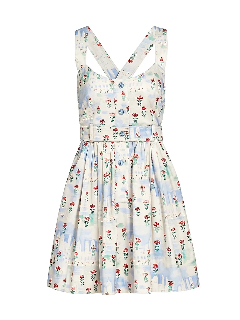 Eileen Floral Stretch Cotton Minidress