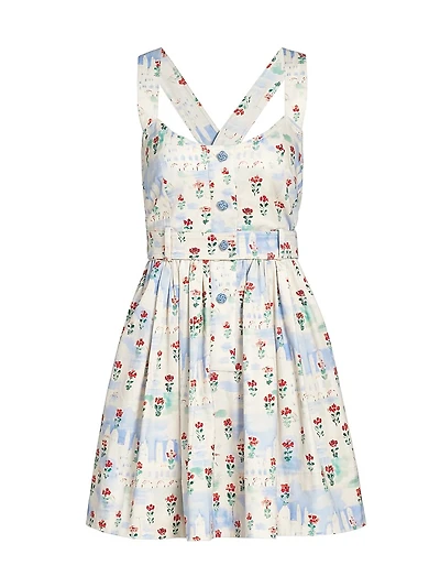 Eileen Floral Stretch Cotton Minidress