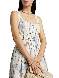 Eileen Floral Stretch Cotton Minidress