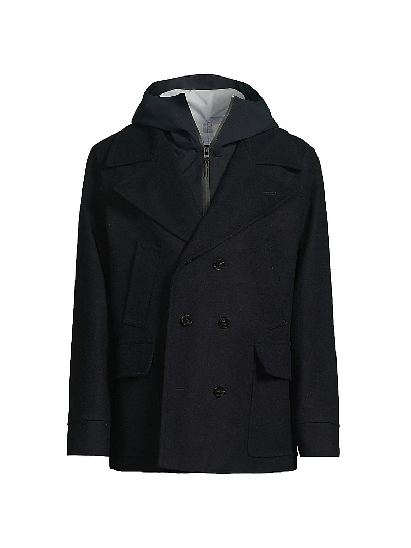 Fiorentina Wool Blend Regular-Fit Peacoat