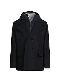 Fiorentina Wool Blend Regular-Fit Peacoat