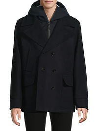 Fiorentina Wool Blend Regular-Fit Peacoat
