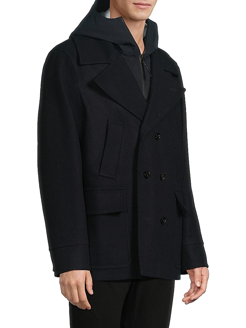 Fiorentina Wool Blend Regular-Fit Peacoat