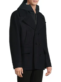 Fiorentina Wool Blend Regular-Fit Peacoat