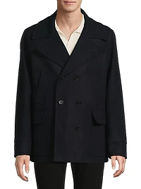 Fiorentina Wool Blend Regular-Fit Peacoat