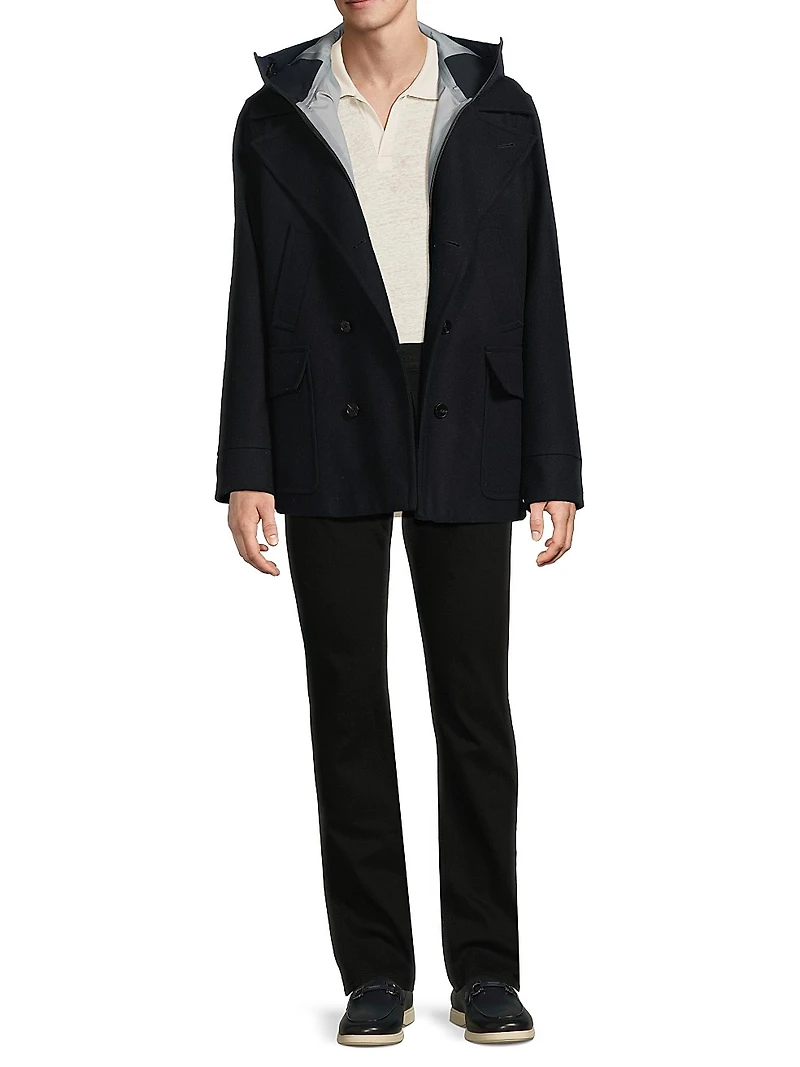 Fiorentina Wool Blend Regular-Fit Peacoat