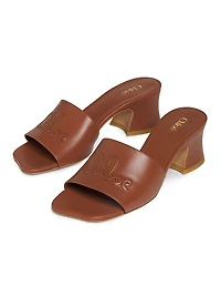 Soleil Leather 55MM Heeled Mules