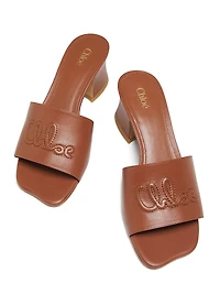 Soleil Leather 55MM Heeled Mules