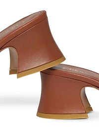 Soleil Leather 55MM Heeled Mules