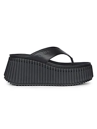 Nama Leather Wedge Sandals