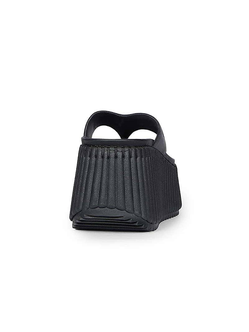 Nama Leather Wedge Sandals