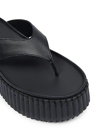 Nama Leather Wedge Sandals