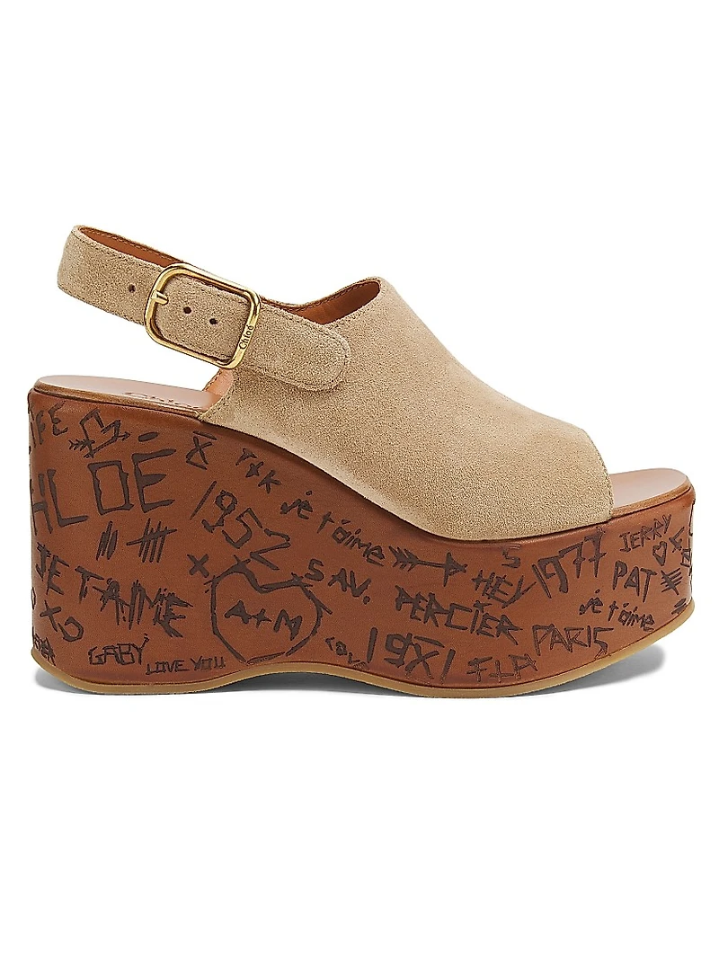 Maxime Suede Wedge Sandals