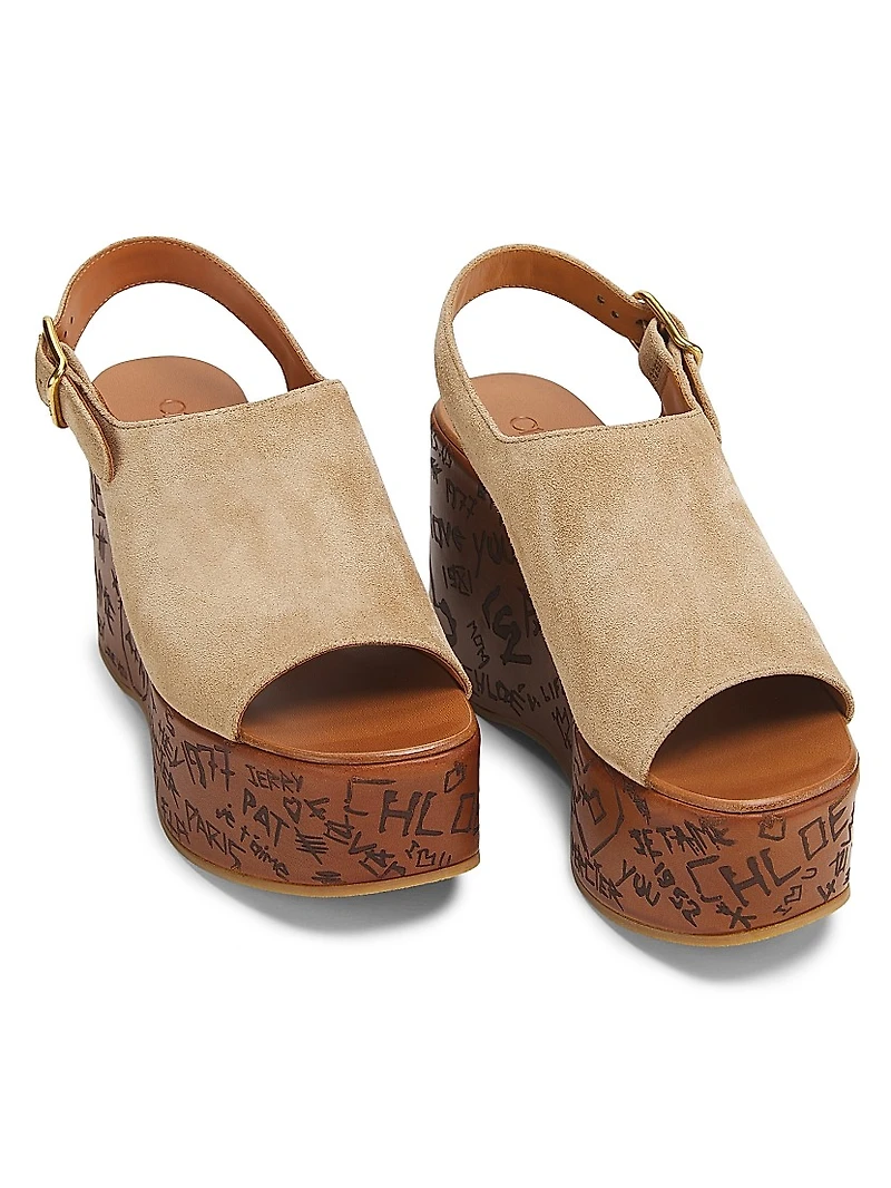 Maxime Suede Wedge Sandals