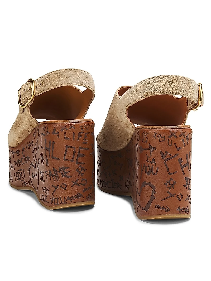 Maxime Suede Wedge Sandals