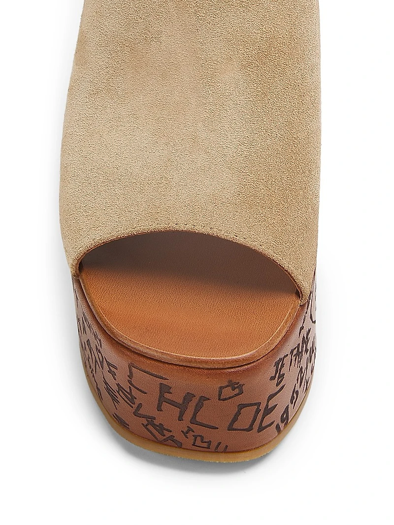 Maxime Suede Wedge Sandals