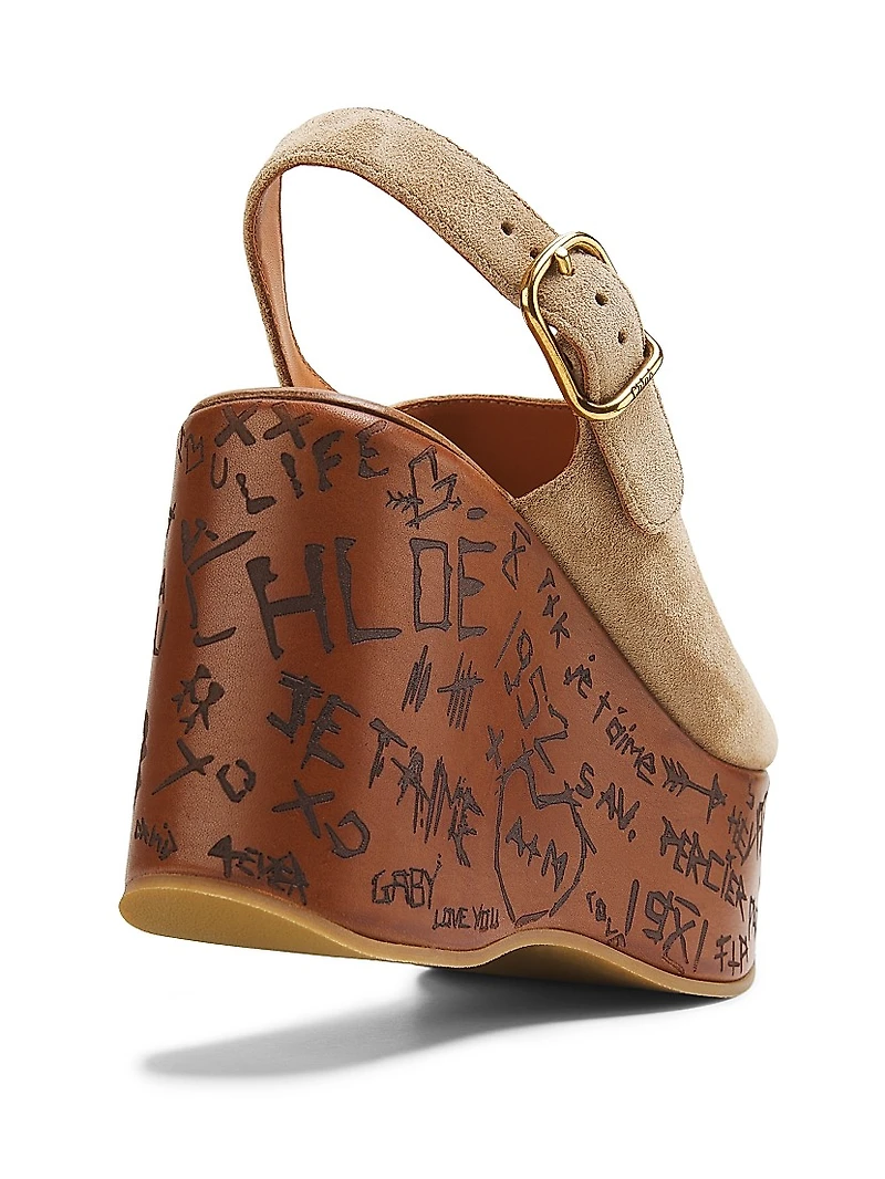 Maxime Suede Wedge Sandals