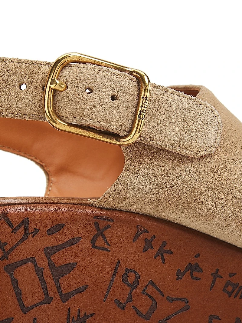Maxime Suede Wedge Sandals