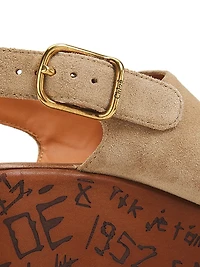 Maxime Suede Wedge Sandals