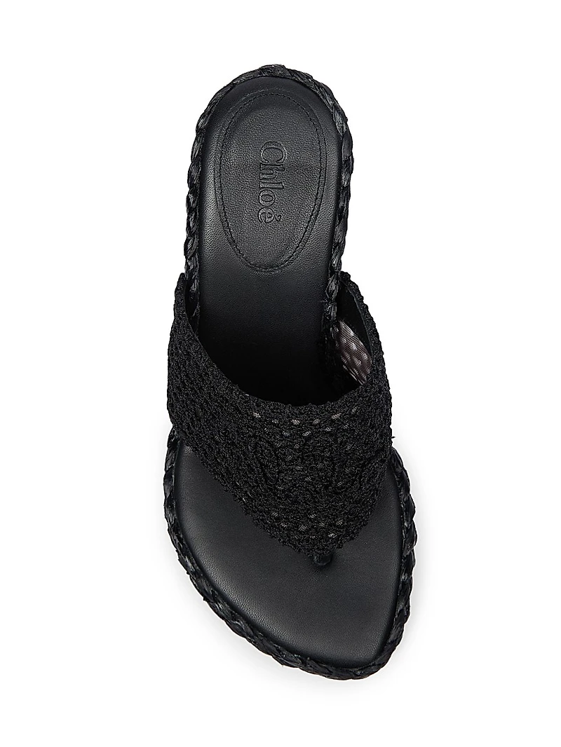 Isla Woven Thong Sandals