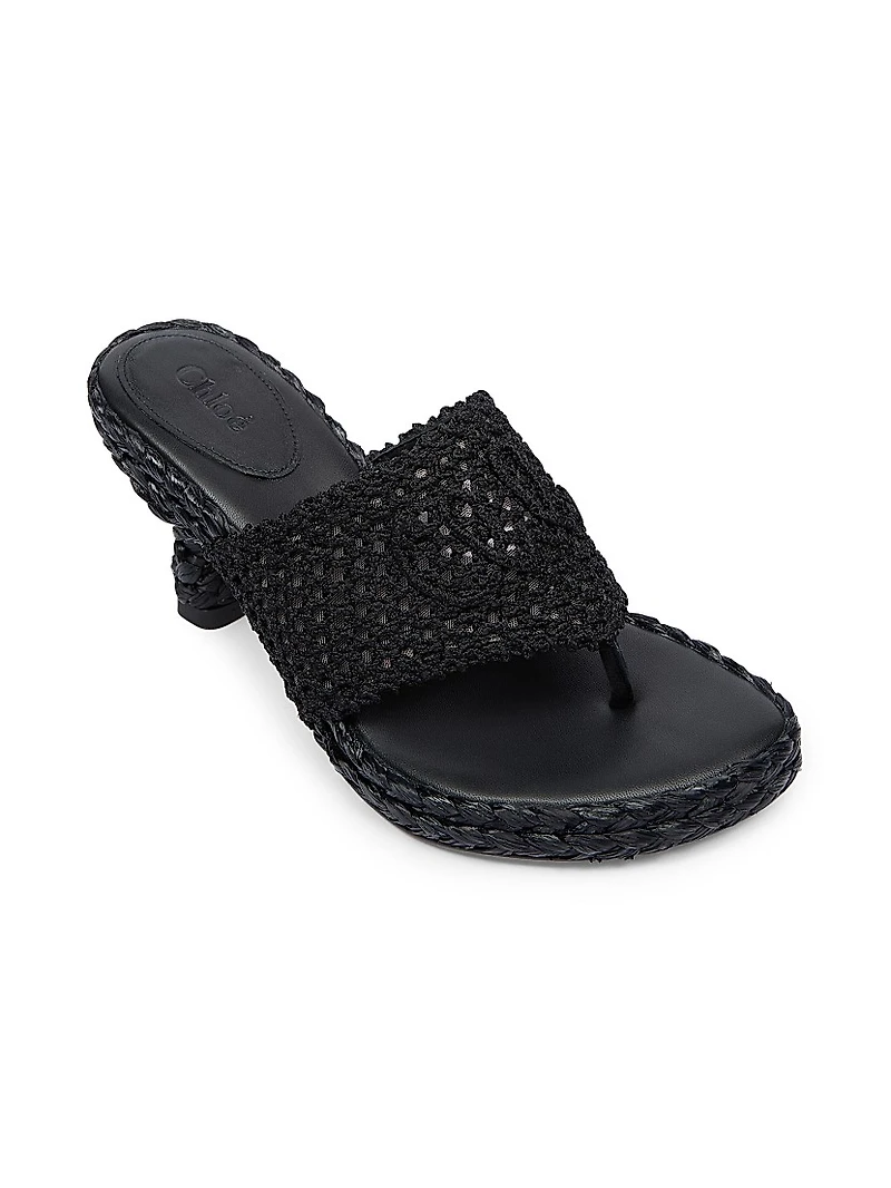Isla Woven Thong Sandals