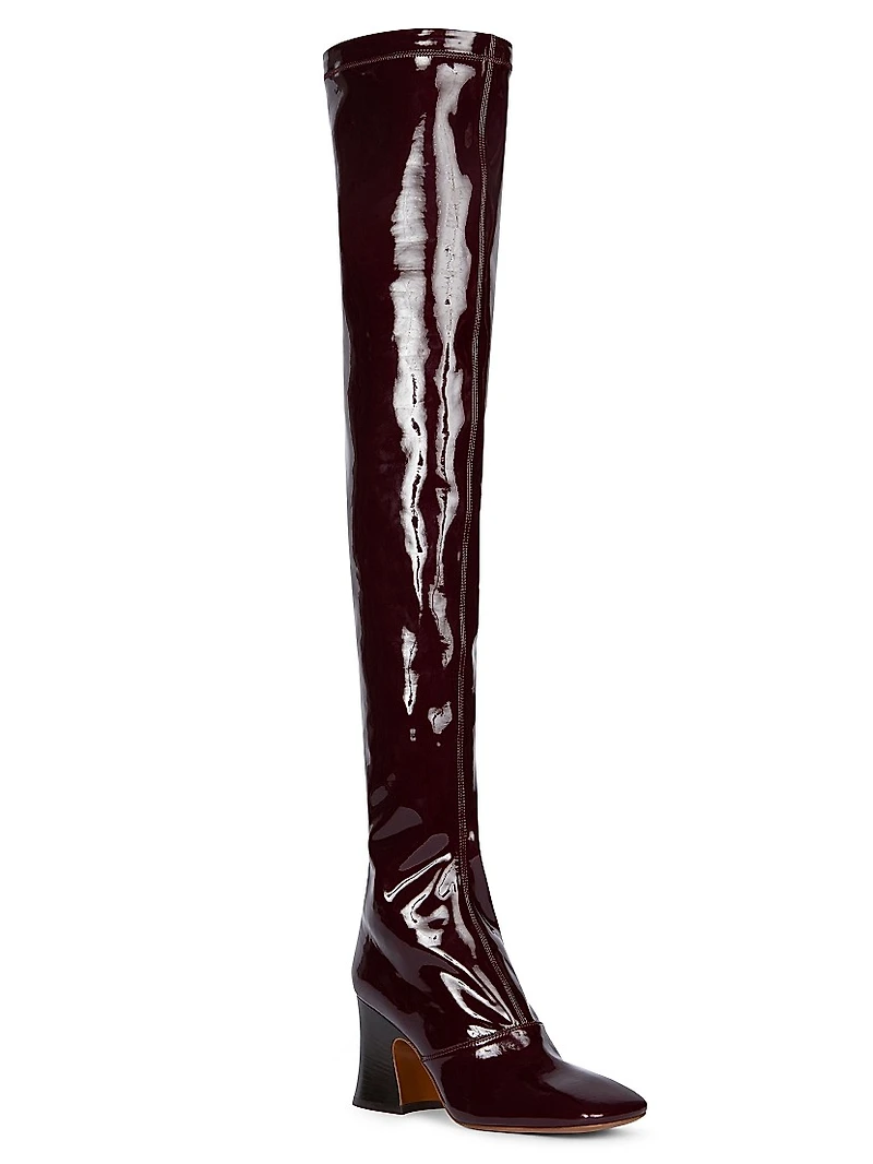 Janis Tall Shaft Patent Leather Boots