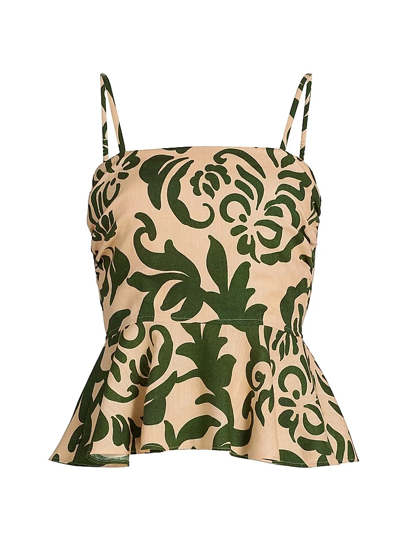 Trista Printed Peplum Top