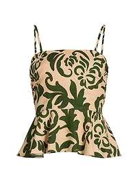 Trista Printed Peplum Top