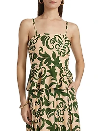 Trista Printed Peplum Top