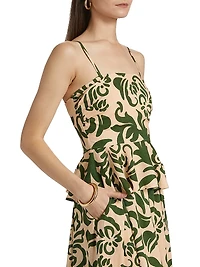 Trista Printed Peplum Top