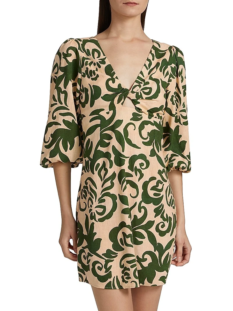 Willa Printed Keyhole Minidress