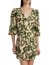 Willa Printed Keyhole Minidress