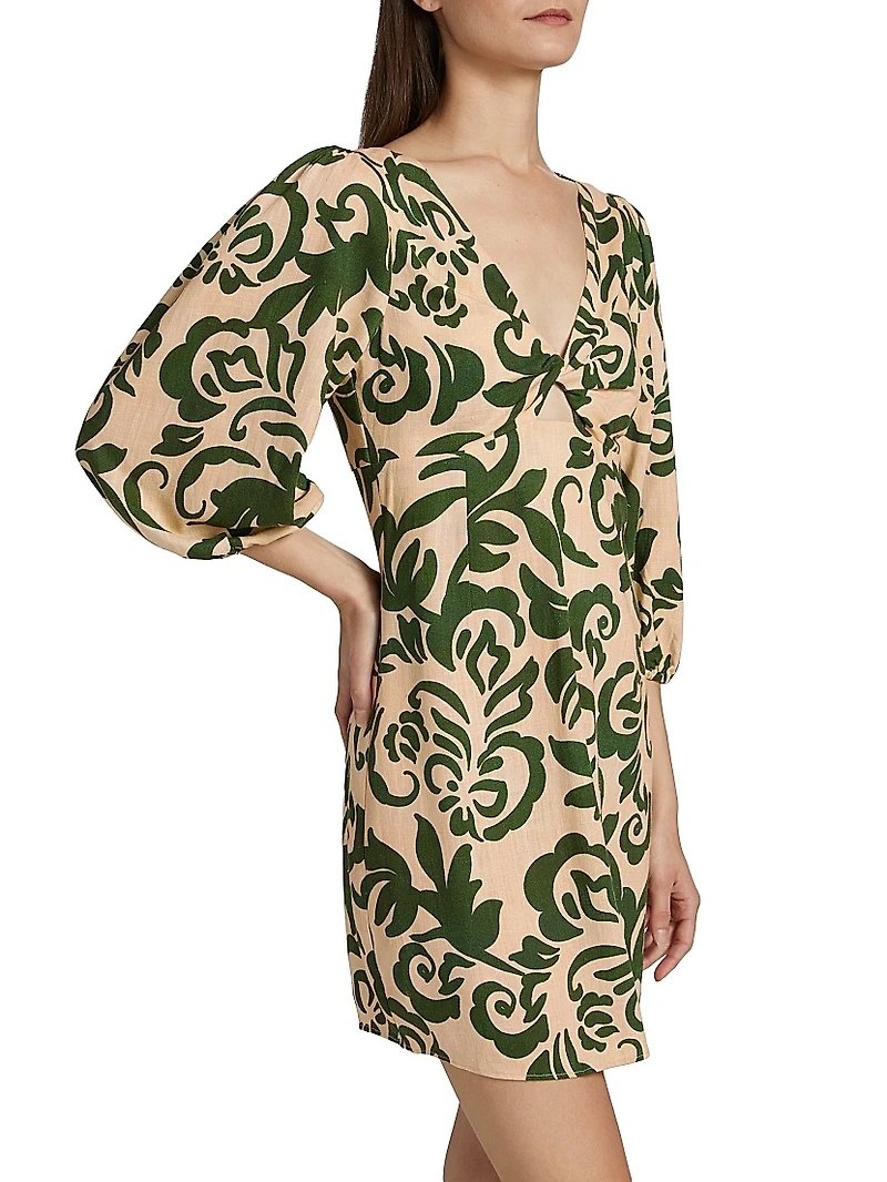 Willa Printed Keyhole Minidress