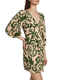 Willa Printed Keyhole Minidress