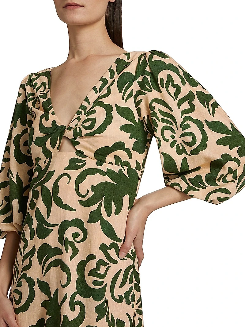 Willa Printed Keyhole Minidress