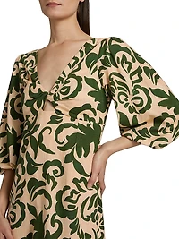 Willa Printed Keyhole Minidress