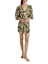 Willa Printed Keyhole Minidress
