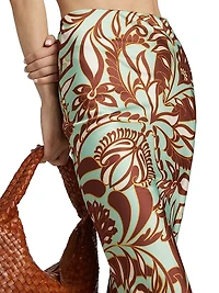 Sierra Printed Satin Maxi Skirt
