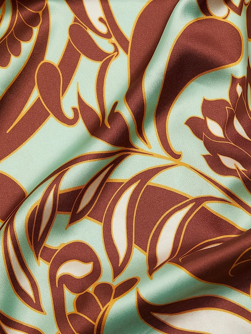 Sierra Printed Satin Maxi Skirt