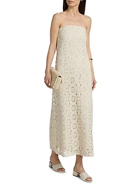 Lucine Bandeau Cotton Maxi Dress