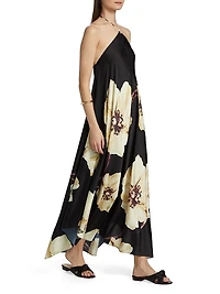 Raban Floral Satin Maxi Dress