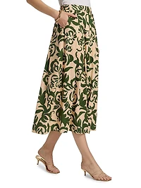 Aggie Printed Midi-Skirt