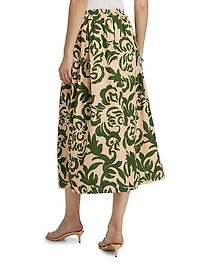 Aggie Printed Midi-Skirt